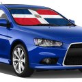 Kiuloam Car Windshield Sun Shade Dominican Flag Uv Protection Foldable Autoshade For Prevent Your From Sun Heat Glare Keep