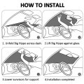 Kiuloam Car Windshield Sun Shade Dominican Flag Uv Protection Foldable Autoshade For Prevent Your From Sun Heat Glare Keep