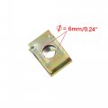 Uxcell 100 Pcs Metal Car Vehicle Door Panel Screw U-type Fastener Clips 6mm Hole Dia Pack