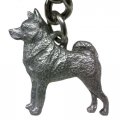 Norwegian Elkhound George Harris Pewter Keychain 
