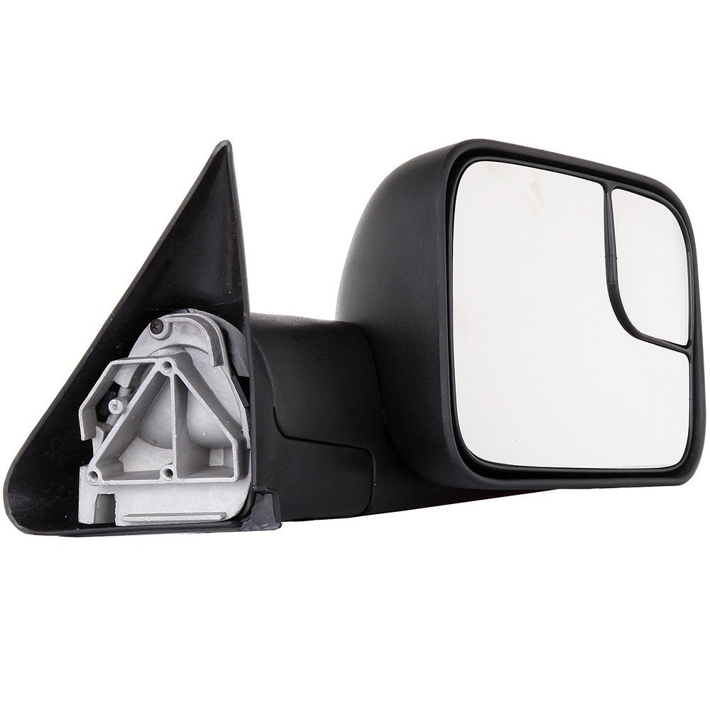Right Side Towing Mirror For Dodge Ram 1500 1998 2001 2500 3500 2002 Power Adjusted Heated Black Cap Housing Manual Folding And