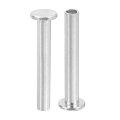 50pcs Semi Tubular Rivets 5mm X 35mm Aluminum Round Flat Head Semi-tubular Metal Stud Rivet For Industry Household Repairing 
