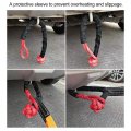 Fydun Winch Rope Protector Polyester Protective Sleeve Black Universal For 5cm 1 97in Width Cable Line 1m