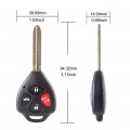 Aintier 1 X Key Fob Shell Case For Toyota 4runner Rav4 Matrix Venza Yaris 2006-2012 Hyq12bby Gq429t