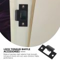 Veemoon 4pcs Cam Block Deadbolt Cover Door Strike Plate Filler Knob Covers Reinforcements Front Stainless Steel Reinforcing