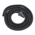 Black Rubber Corrugated Dust Collection Hose With Joint 4meter Length For Effective In The Workplace Suitable Wet And Dry