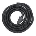 Black Rubber Corrugated Dust Collection Hose With Joint 4meter Length For Effective In The Workplace Suitable Wet And Dry