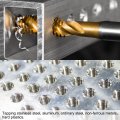 Uxcell Spiral Flute Thread Taps 12-24 Unc 2b Screw Threading Tap Titanium Coated 6542 High Speed Steel Machine Tapping Tools