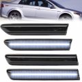 White Led Side Marker Lights For 2004 2005 2006 2007 2008 Acura Tl Smoked Lens Front And Rear Turn Signal Lamp Assembly 4 Piece