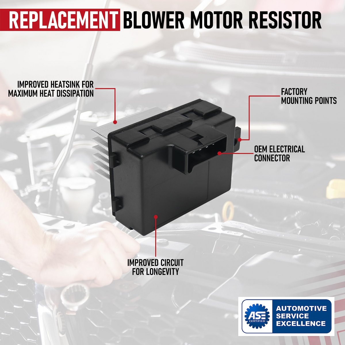 Ac Blower Motor Resistor For Ford Lincoln And Mercury Replaces 973-057 6e5z19e624aa 8e5z19e624a Ja1712 4p1589 Fusion 2010-2012
