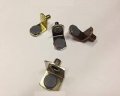 10 Shelf Supports L-shape Brass Plated 5mm With Cushion Rubber Buffer Bumper For Glass 