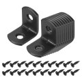 40 Set L Corner Bracket Brace Metal Joint Right Angle Brackets Rounded Fastener With Screws For Wood Shelves Black 0 79 X0 59 