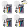 Kobra Retro Led Color Changing Light Bulb With Remote Control 4 Pack 16 Different Choices Smooth Flash Or Strobe Mode- Premium 