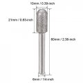Uxcell Diamond Burrs Bits Grinding Drill Carving Rotary Tool For Glass Stone Ceramic 120 Grit 1 4 Shank 10mm Cylinder Ball Nose