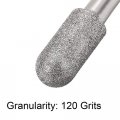 Uxcell Diamond Burrs Bits Grinding Drill Carving Rotary Tool For Glass Stone Ceramic 120 Grit 1 4 Shank 10mm Cylinder Ball Nose