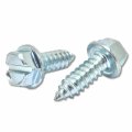 100 Pieces 14x3 4 Slotted Hex Washer Head Self Tapping Car Dealer License Plate Screws Zinc Clear