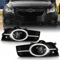2010-2014 Chevy Cruze Smoked Lens Bumper Fog Lights Driving Lamps W Switch Assembly Driver Passenger Set 