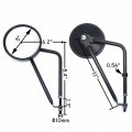 Httmt- 5inch Shakeproof Round Door Hinge Rearview Side Mirrors Off Compatible With Wrangler Jk Cj Yj Tj Jl 2007-2017 P N