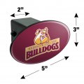 Brooklyn College Primary Logo Oval Tow Hitch Cover Trailer Plug Insert 2