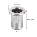 M6 304 Stainless Steel Rivet Nuts Flat Head Insert 10 Pcs