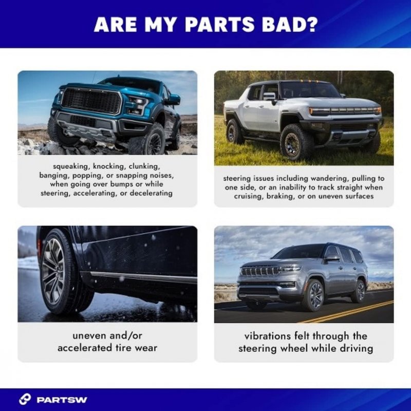 Partsw Steering Kit 2 Inner Tie Rod Ends Rack And Pinion Bellow Boots Fits Jeep Commander 2006-2010 All Models Grand Cherokee