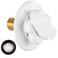Recpro Rv City Water Fill Inlet White Optional Hose Elbow And Or Gasket Seal Flange Brass With Check Valve Camper Trailer 