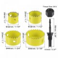 Uxcell Bi-metal Hole Saw Set 1-1 4 32mm 2 38mm 1-3 44mm 2-1 8 54mm Hss High Speed Steel Cutter Drill Bit For Metal Wood Plastic