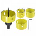 Uxcell Bi-metal Hole Saw Set 1-1 4 32mm 2 38mm 1-3 44mm 2-1 8 54mm Hss High Speed Steel Cutter Drill Bit For Metal Wood Plastic
