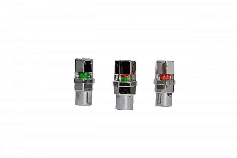 Quick Pressure Qp-000100 Chrome Plated Brass 100 Psi Tire Monitoring Valve Cap Pack Of 4
