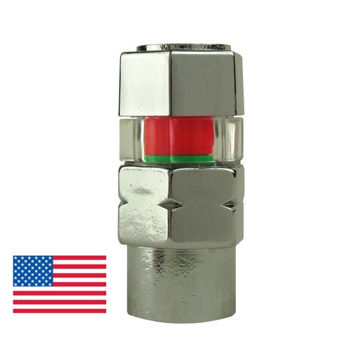 Quick Pressure Qp-000100 Chrome Plated Brass 100 Psi Tire Monitoring Valve Cap Pack Of 4