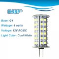 Hqrp 2-pack Led Bulbs Tower Type G4 66 Leds Smd 3528 Cool White 6300k-7000k 12v Ac Dc 5w 330-400 Lumen