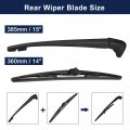 X Autohaux Rear Windshield Wiper Blade Arm Set For Honda Pilot 2009 2010 2011 2012 2013 2014 2015