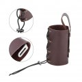 Motorcycle Cup Holder Fydun Pu Leather Motorbike Adjustable Drink Bottle Water Beverage Mount Stand Bike Brown