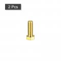 Uxcell Brass Hex Bolts 1 2-13x1-1 2 2pcs Fully Thread Grade 4 8 Solid Hexagon Head Bolt Machine Screws For Machinery
