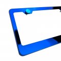 Electric-plating Color Mirror Polished T304 Stainless Steel License Plate Frame Blue