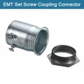 Uxcell Emt Coupling 32mm 1 4 Inch Set Screw Conduit Fittings 46mm Length Electrical Pipe Connector 0 8mm Wall Thick 25pack