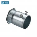Uxcell Emt Coupling 32mm 1 4 Inch Set Screw Conduit Fittings 46mm Length Electrical Pipe Connector 0 8mm Wall Thick 25pack