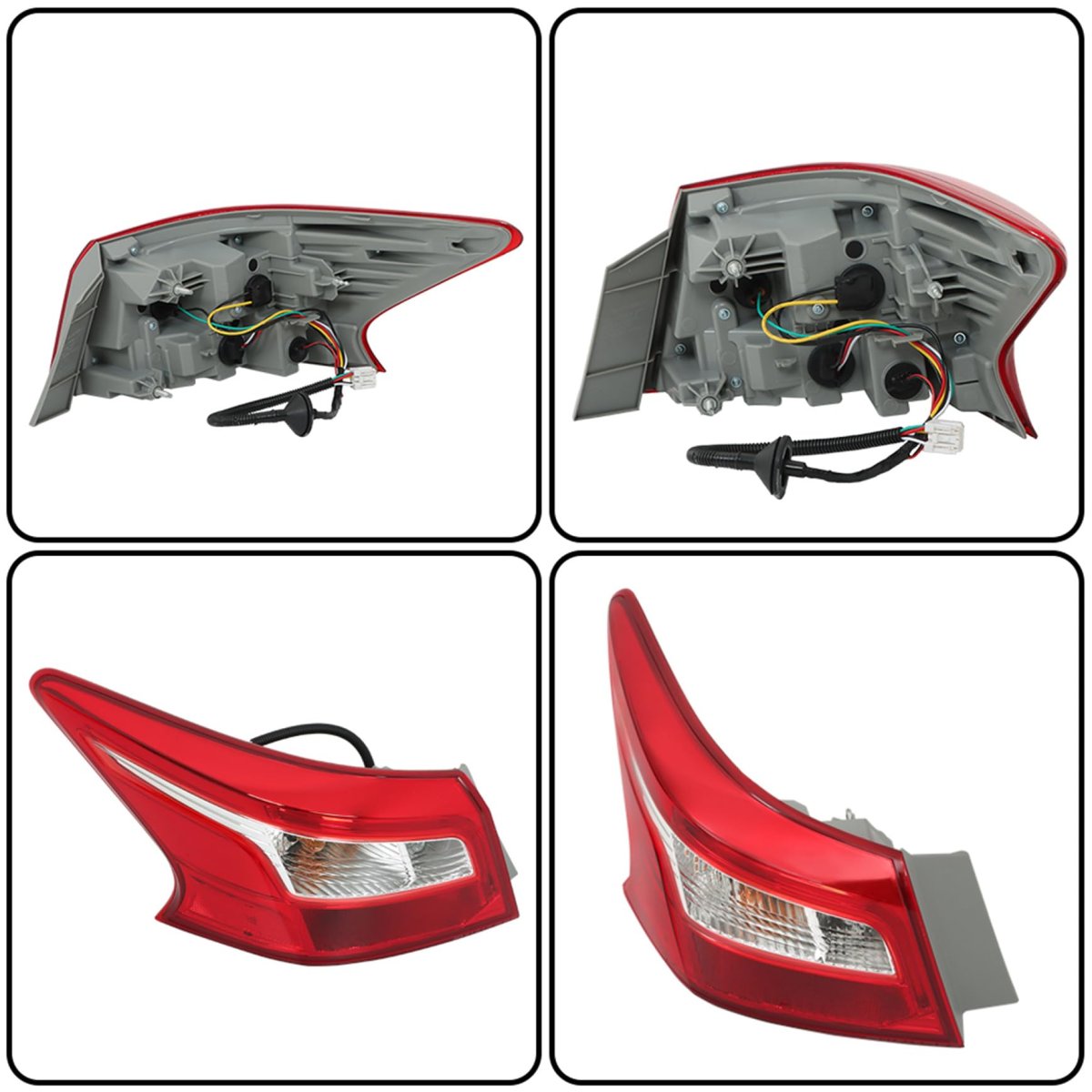 Driver Side Rear Outer Tail Light Assembly Replacement For Sentra 2016 2017 2018 Model 265553yu0a Red Lens Lh Lamp