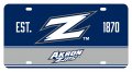 Akron Zips Metal License Plate 