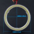 Everbrightt 1-pair Yellow 70mm 60smd Cob Led Angel Eyes Bulb Halo Ring Lamp Light With Housing