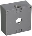 Weatherproof Box 360 2 Gang0 5 Cu In Capacity 3 3 4 Outlet Holes 2 Closure Plugs Powder Coated Finish Gray 