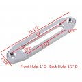 Black Flip-up License Plate Holder Half-link 35000lbs Hook Silver Steel Stand Winch Rope Hawse Fairlead For Atv Suv Utv 10