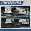Auto Dynasty 8pc Black Housing Headlights Bumper Corner Lights Compatible With Chevy C10 C K Series Gmt400 Pre-facelift 88-93