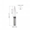 Uxcell Wood Engraving Bit Solid Carbide 6mm Shank 30 Degree 0 4mm X 45mm Cnc Router Tool For Acrylic Pvc Mdf Pcb Carving