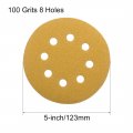 Uxcell 5 8 Hole Hook And Loop Sanding Discs 100 Grit Aluminum Oxide Sandpaper For Random Orbit Sander Wood Metal Wet Dry