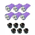 Pa Led 6pcs T10 168 194 Instrument Lednel Dash Light Bulb 1 2 Twist Lock Socket -12v Purple 