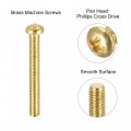 Uxcell Brass Machine Screws M3x25mm Phillips Pan Head Fastener Bolts For Furniture Office Equipment Electronics 60pcs