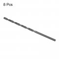 Uxcell High Speed Steel Lengthen Straight Shank Twist Drill Bit Fully Ground Black Oxide 4 5mm Diameter 85mm Total 55mm Length
