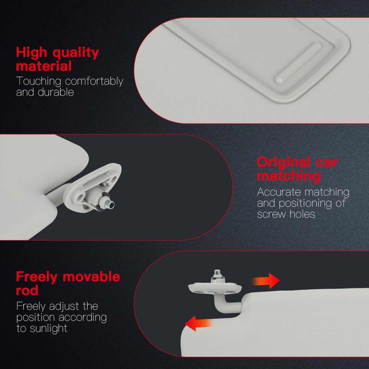 Sun Visor 92011sc033lo For Subaruester 2009 2010 2011 2012 2013 Left Driver Side Gray For Vehicles Without Sunroof