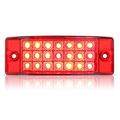 Partsam 2 Red 6 Led Rectangle Side Marker Trailer Light High Lower Brightness 21led
